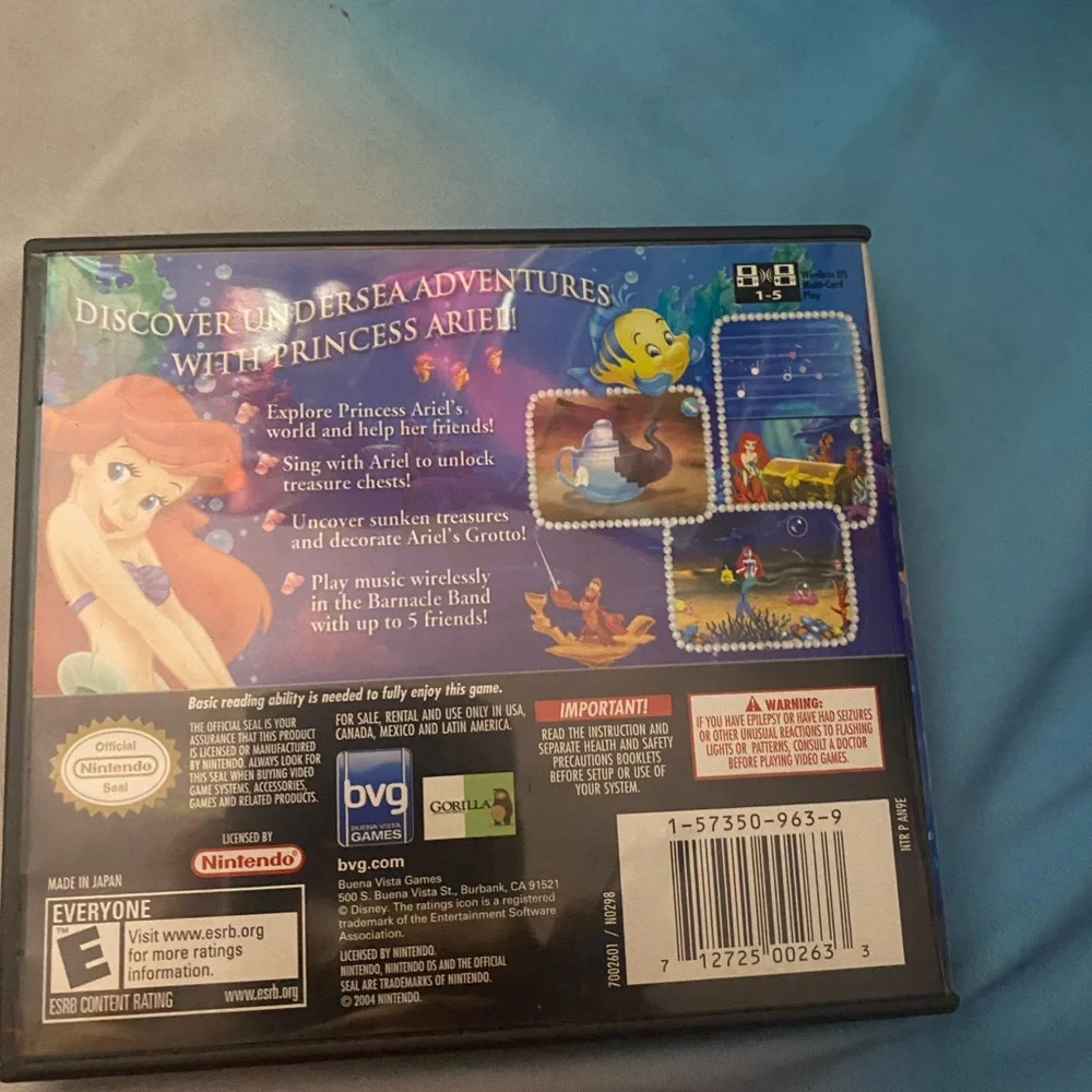 Disney's Ariel Undersea Adventure - Blue and Purple